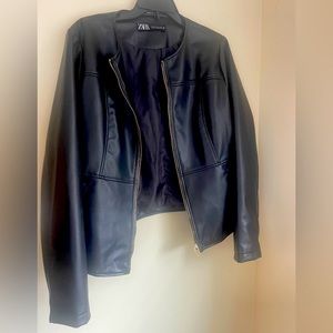 Zara vegan leather jacket size XXL like new